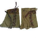 Guêtres de randonnée authentiques de l'armée italienne en toile OD olive surplus militaire M70 combat