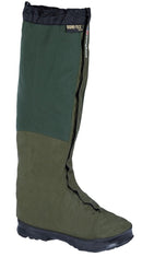Berghaus Yeti Gore-Tex waterproof gaiters in olive drab with rubber sole for winter hiking protection