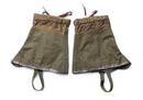 Guêtres de randonnée authentiques de l'armée italienne en toile OD olive surplus militaire M70 combat