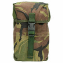 genuine dutch military flask pouch in woodland camo