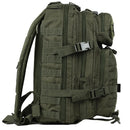 Olive green MIL-TEC U.S. Assault style tactical backpack 20L with MOLLE webbing and adjustable straps for hiking and outdoor use