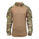 Original British military under body shirt with MTP camouflage sleeves and tan torso, designed for tactical use.