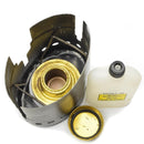 Original Swedish Army Trangia spirit burner stove with fuel bottle and windscreen for outdoor cooking