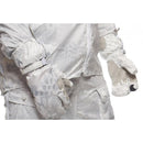 Original US Army white camo winter mittens with touchscreen capability, elastic wrist, and durable insulation for extreme cold.