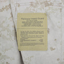 Close-up of Perimeter Insect Guard label on US Army digital desert camo BDU shirt with insect repellent technology