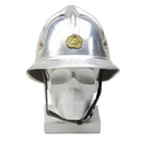 Original Yugoslavia military gray aluminum fireman helmet red start badge army - GoMilitar