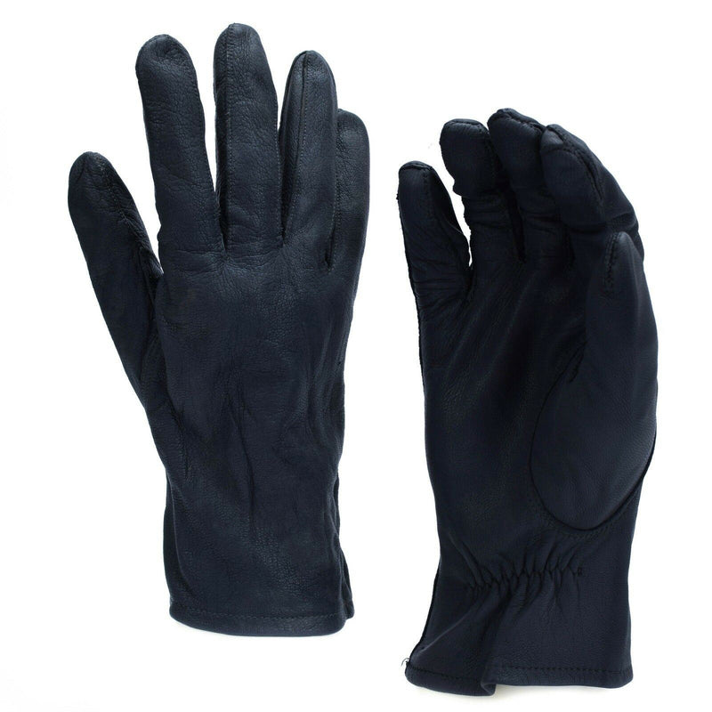 Gants d'origine de l'armée allemande. Gants militaires en cuir véritable gris fabriqués par BW