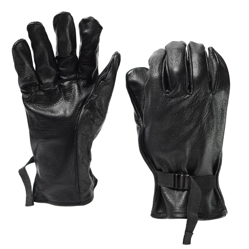 Gants tactiques en cuir noirs d'origine de l'armée belge, équipement militaire NEUF