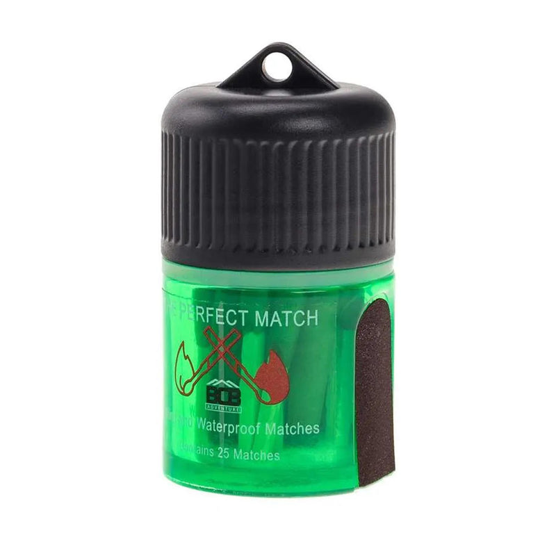 Allumettes coupe-vent et imperméables BCB 25 pièces pour allume-feu d'urgence de survie en randonnée