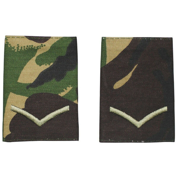 Véritables boucles d'épaule de l'armée britannique en tissu LANCE CAPORAL DMP camouflage