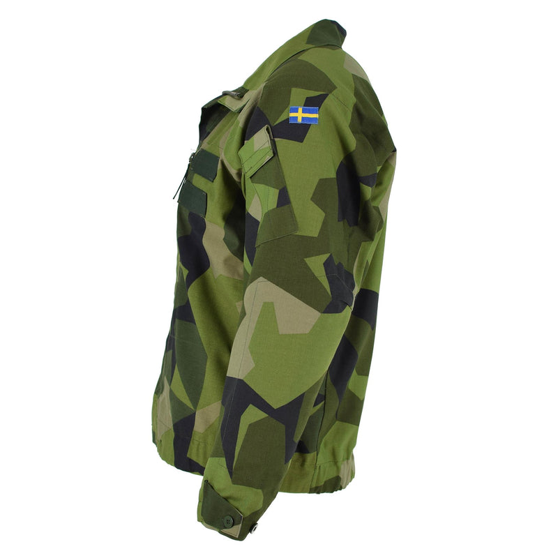 Veste de combat de campagne originale de l'armée suédoise M90 ​​avec camouflage éclaté NEUF