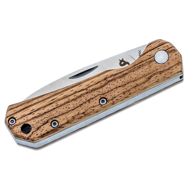 Couteau pliant Fox Knives CIOL en acier inoxydable 440C avec revêtement satiné et manche en bois