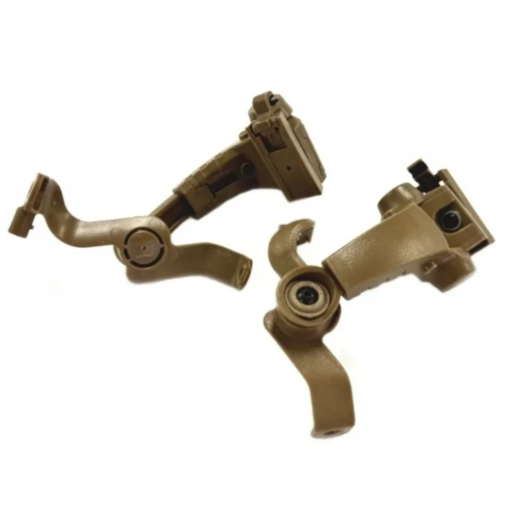 EARMOR M16A ARC Adaptateur de Rail de Casque Série PLUS Protecteur Auditif Coyote Marron