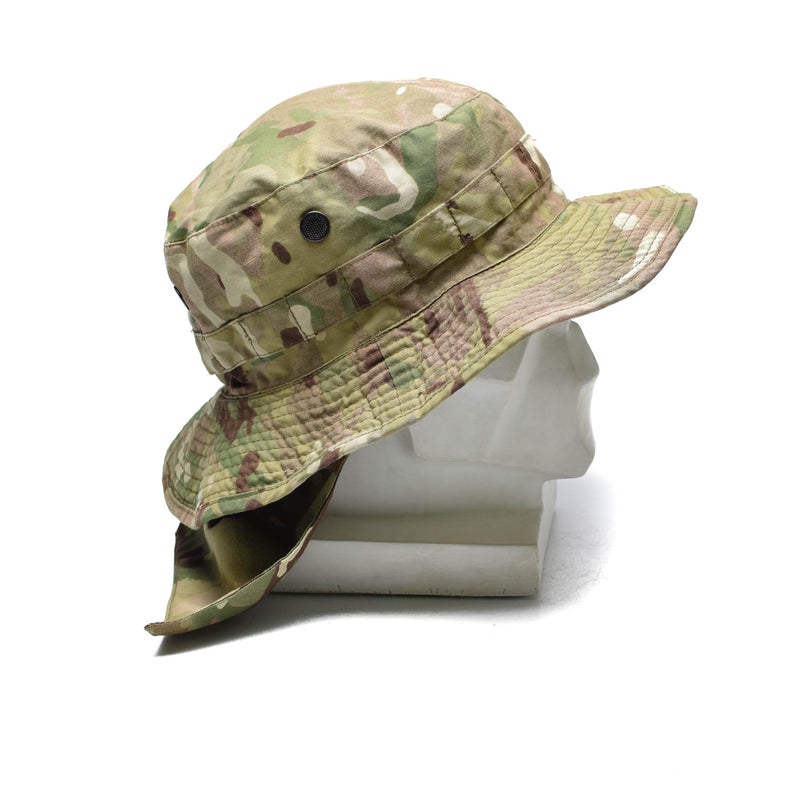 Original British Tactical Camo Hat MTP Boonie Cap with Neck Flap Summer Hat