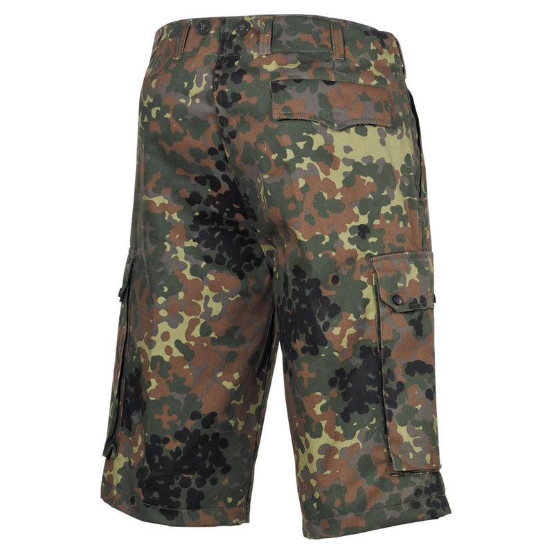 MFH Brand Army style shorts bermuda flecktarn camo sturdy ripstop uniform NEW