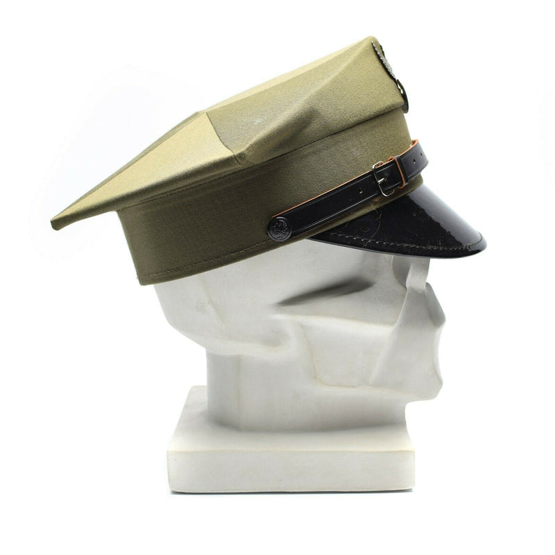 Véritable casquette militaire polonaise à visière pour officier de l'armée polonaise Olive NEUF