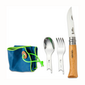 Opinel Picnic+ N°08 Cutlery Set Folding Knife Spoon Fork Camping Beech