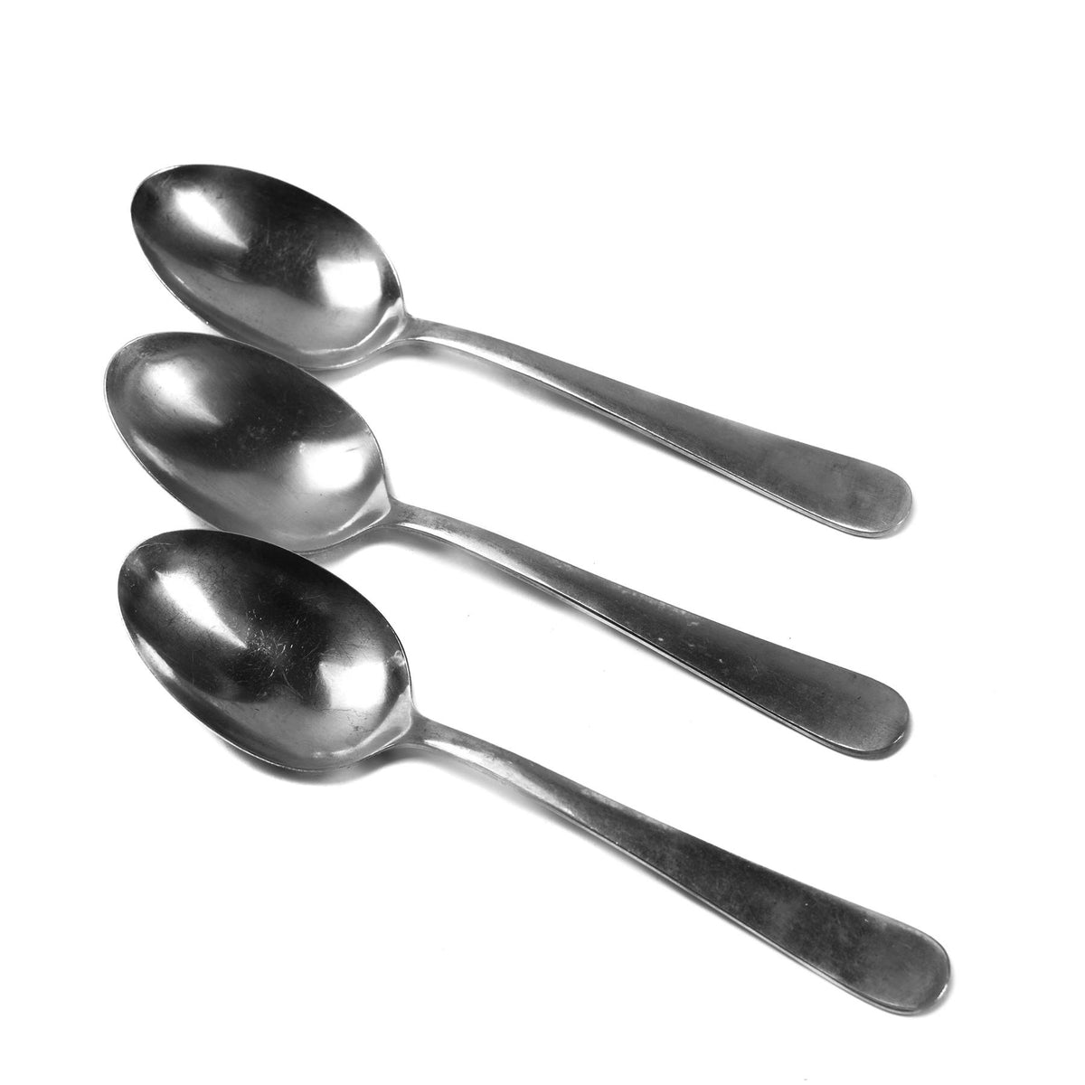 Cuillère à café originale de l'armée suédoise, surplus en acier inoxydable, ensemble de 1 pièce et 3 pièces