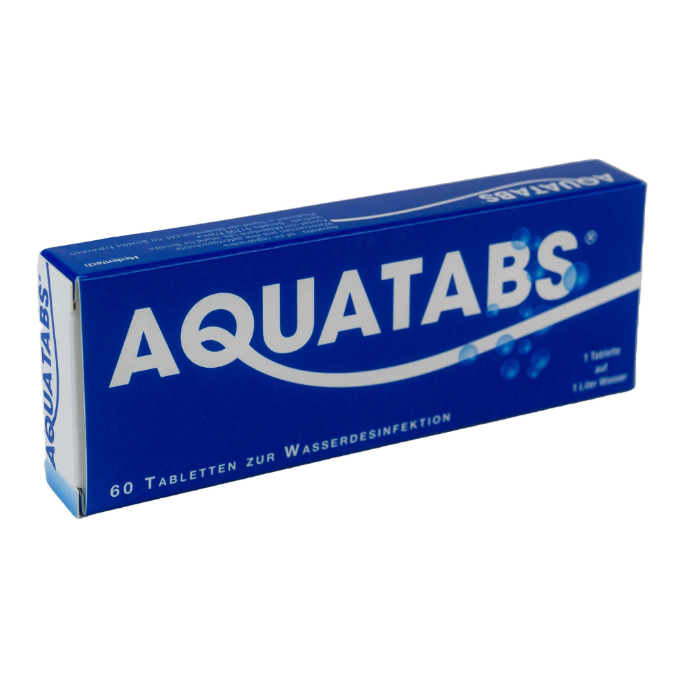 AQUATABS Comprimés de purification d'eau 3,5 mg 60 pièces Voyage en plein air