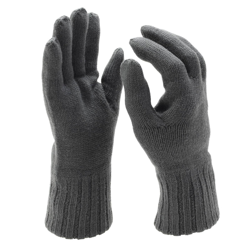 Gants d'hiver en laine tricotés respirants gris militaires autrichiens originaux NEUF