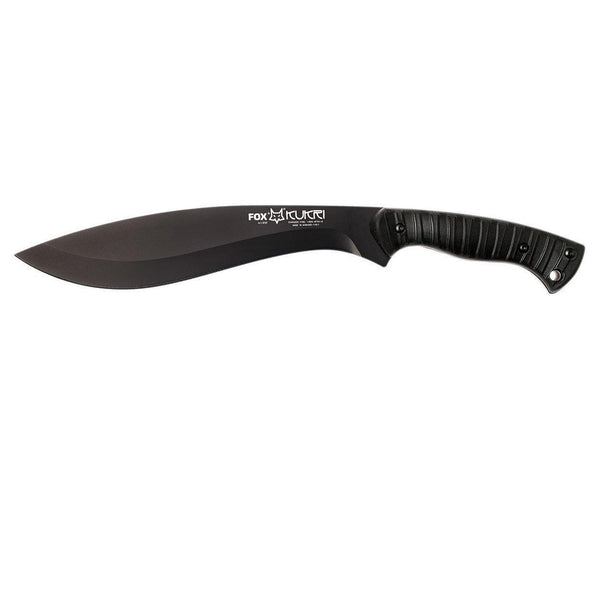 Couteau à lame fixe en acier inoxydable noir Fox Knives Brand Italy KUKRI