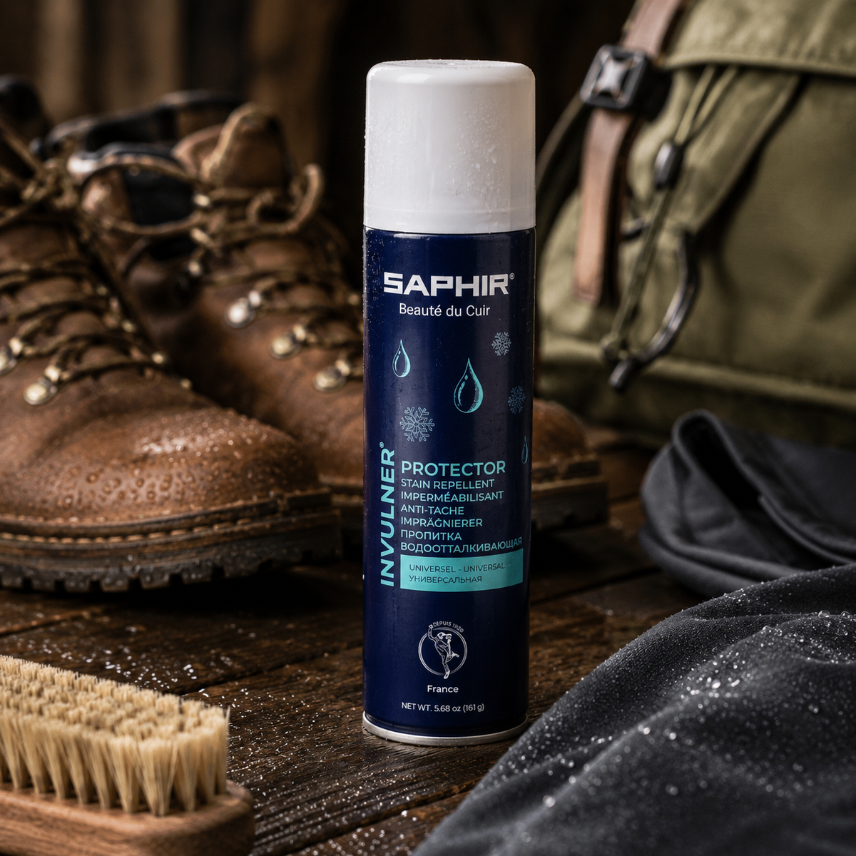 Saphir Invulner Spray Imperméabilisant Cuir Daim Nubuck Textile 250 ml