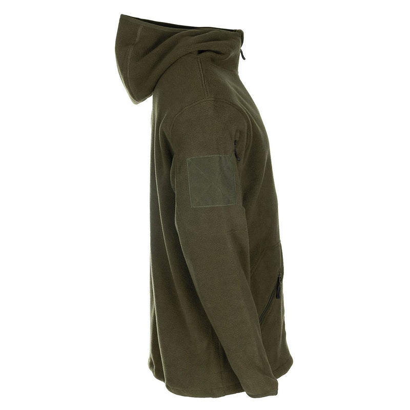 MFH military style olive hoodie fleece jacket tactical army full zip hiking NEW