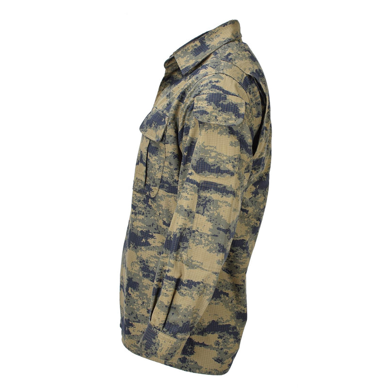 Veste tactique originale de l'armée turque en ripstop durable bleu camouflage numérique