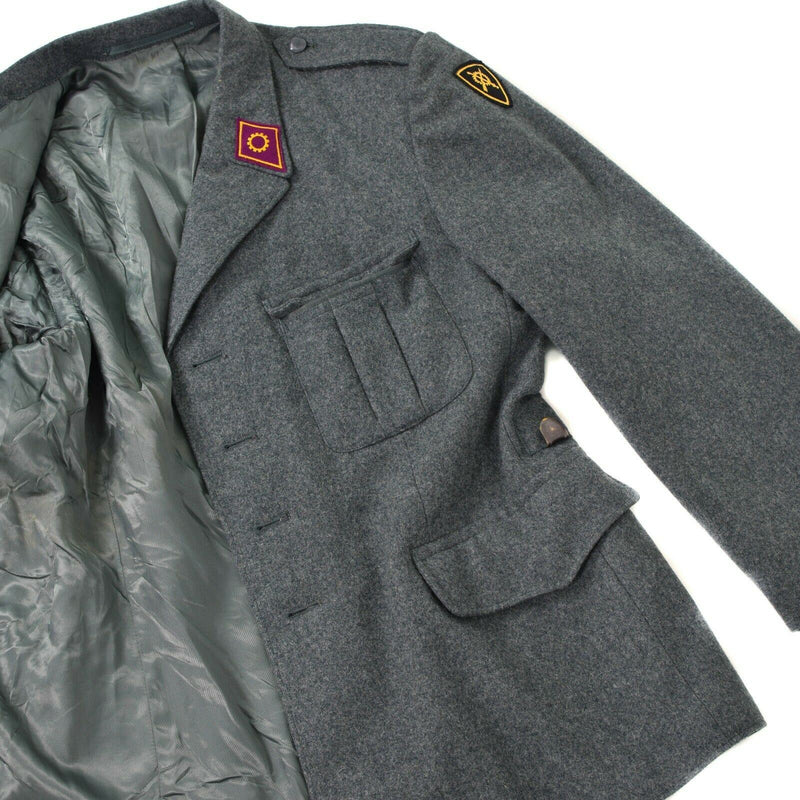 Genuine Swiss army wool jacket Switzerland military issue surplus uniform grey