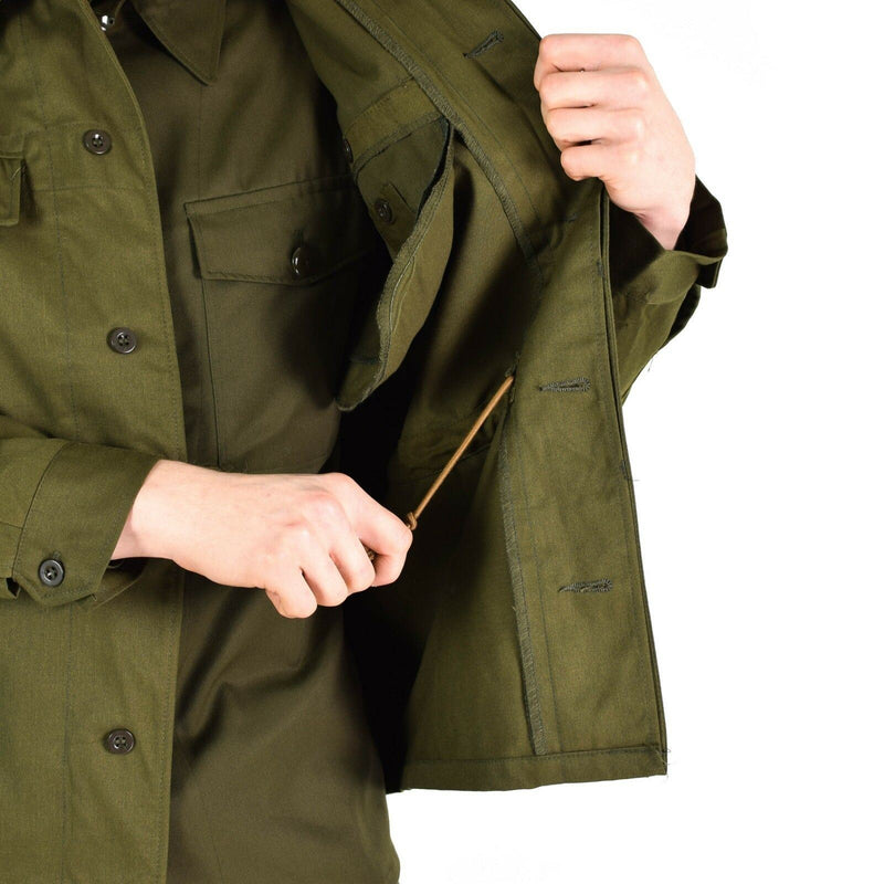 Veste de campagne originale de l'armée tchèque vintage M85 militaire vert olive militaire NEUF