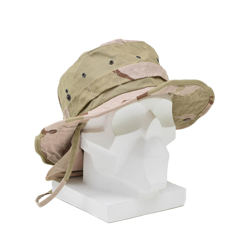 Chapeau de brousse militaire néerlandais d'origine DPM chapeau d'été à large bord camouflage désert NEUF