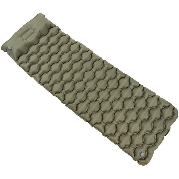 Matelas de couchage gonflable MFH, appui-tête, matelas de couchage enroulable, léger et imperméable