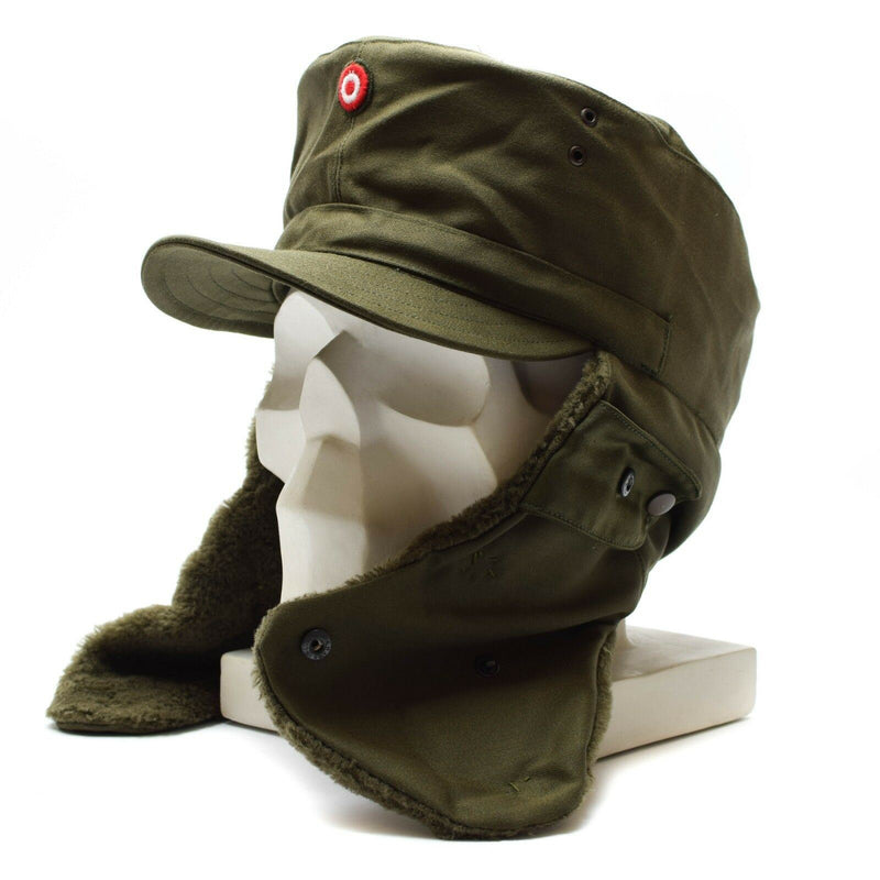 Véritable casquette militaire d'hiver de l'armée autrichienne, insigne d'insigne OD, chapeau olive, NEUF