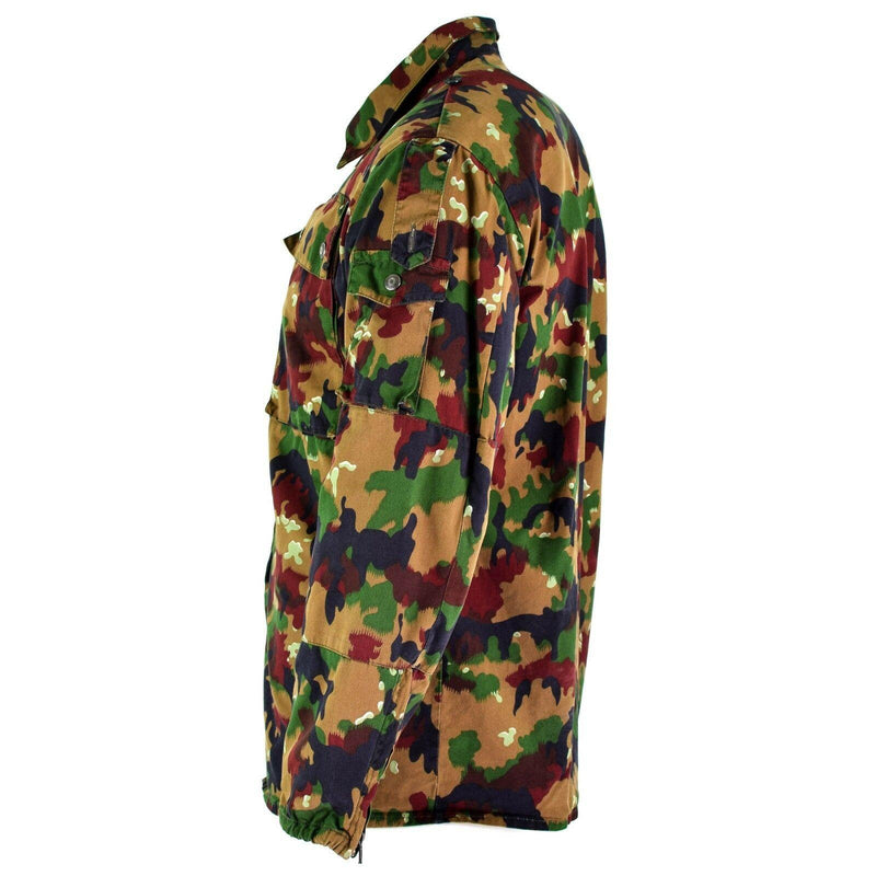 Veste de combat originale de l'armée suisse M83, chemise camouflage Alpenflage avec fermeture éclair, NEUF