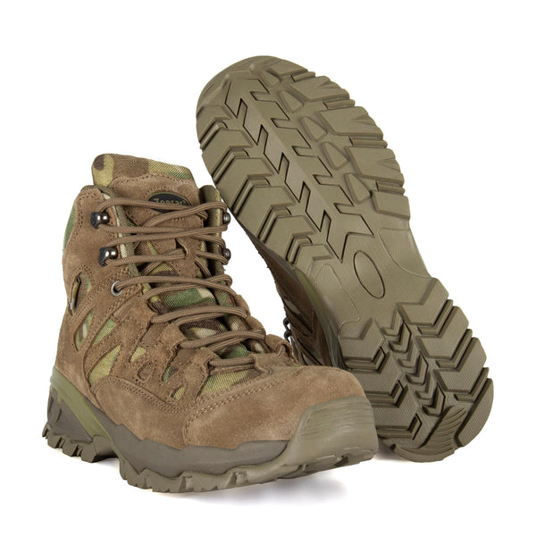 Bottes zippées latérales Teesar SQUAD MULTICAM pour camping, randonnée, trekking, combat