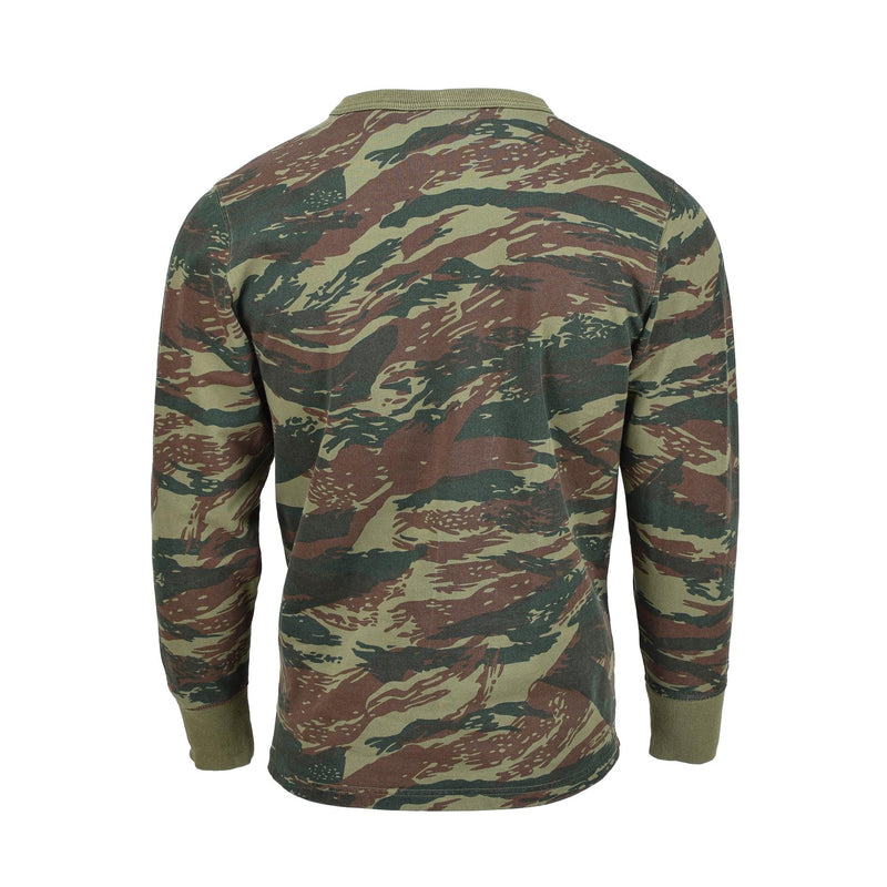 Sweat-shirt original de l'armée grecque Chemises de sport militaires grecques camouflage lézard