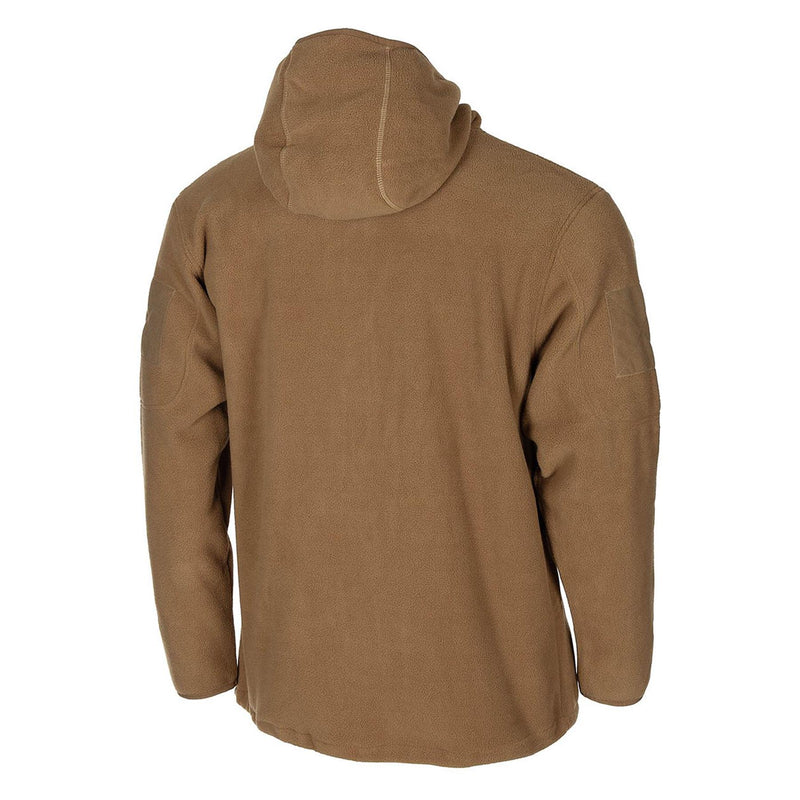Veste polaire tactique à capuche de style militaire MFH avec fermeture éclair complète pour randonnée en plein air NEUF