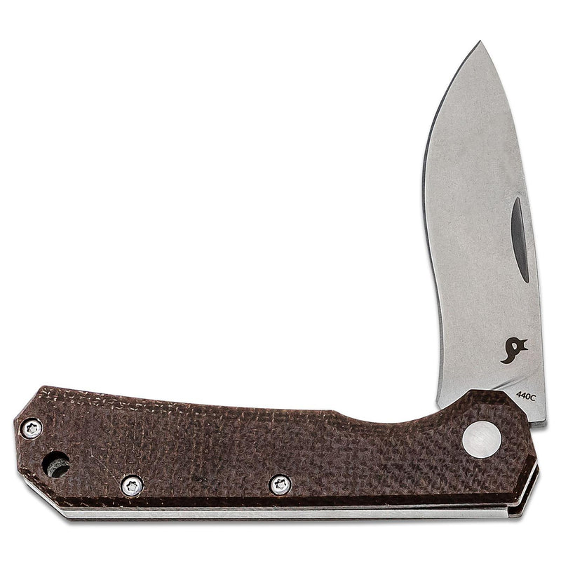 Couteau pliant Fox Knives Brand CIOL Acier Micarta 440C Étui en cuir satiné