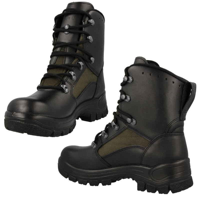 Véritables bottes de combat militaires allemandes en cuir et textile, chaussures de terrain tactiques NEUVES