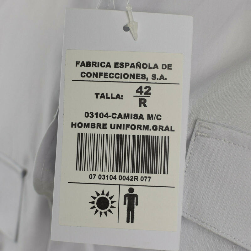 Chemise de police espagnole authentique, chemise militaire grise à manches courtes, NEUF