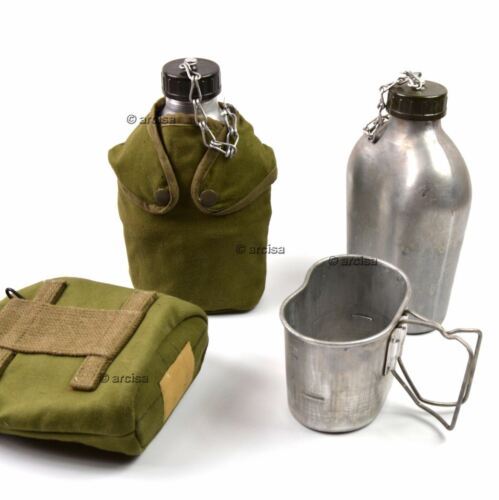 French France Army Drinking Flask Water Bottle Military Canteen pot pouch