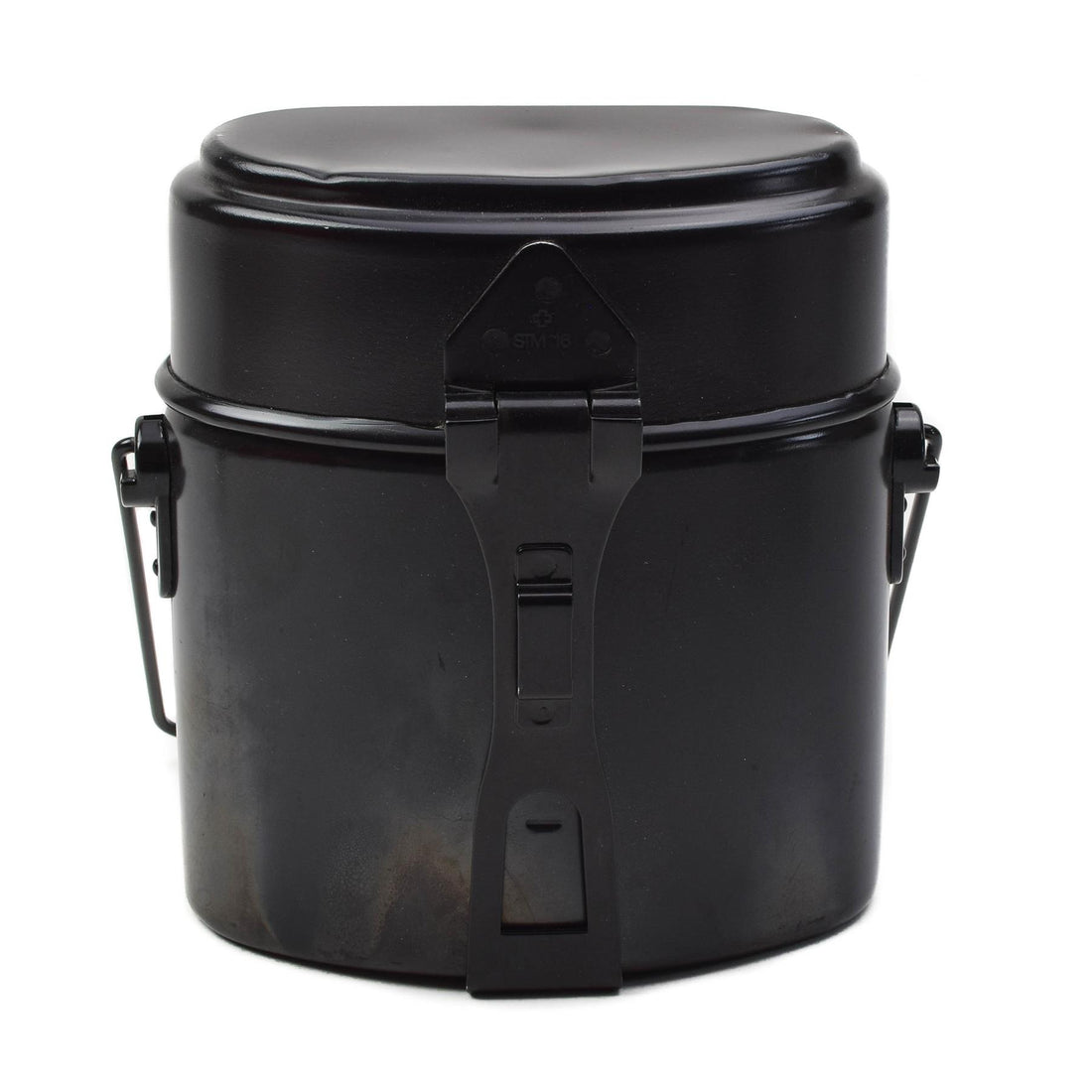 Original Swiss Army Mess Kit 3 Piece Aluminum Camping Cooking Set Black