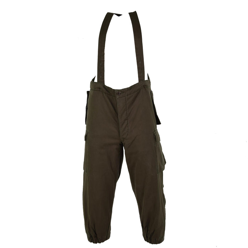 Pantalon thermique original de l'armée autrichienne Pantalon à bretelles pour temps froid de la Bundeswehr