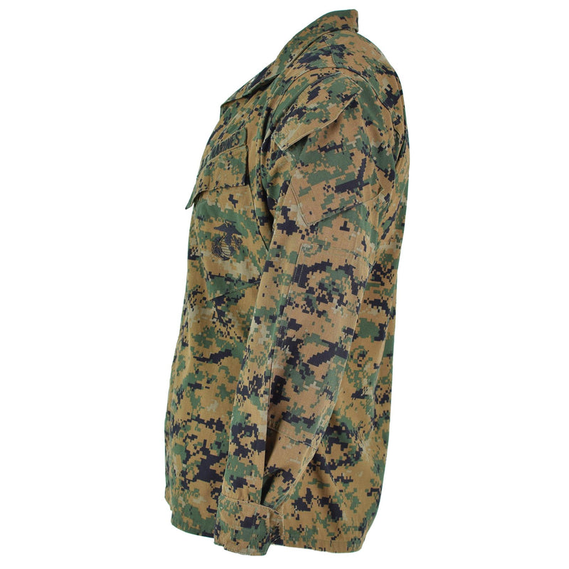 Veste originale de l'armée américaine BDU, chemise à camouflage numérique Woodland, édition militaire