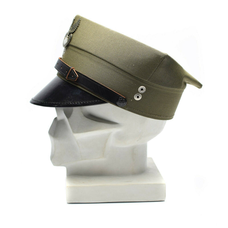 Véritable casquette militaire polonaise à visière pour officier de l'armée polonaise Olive NEUF