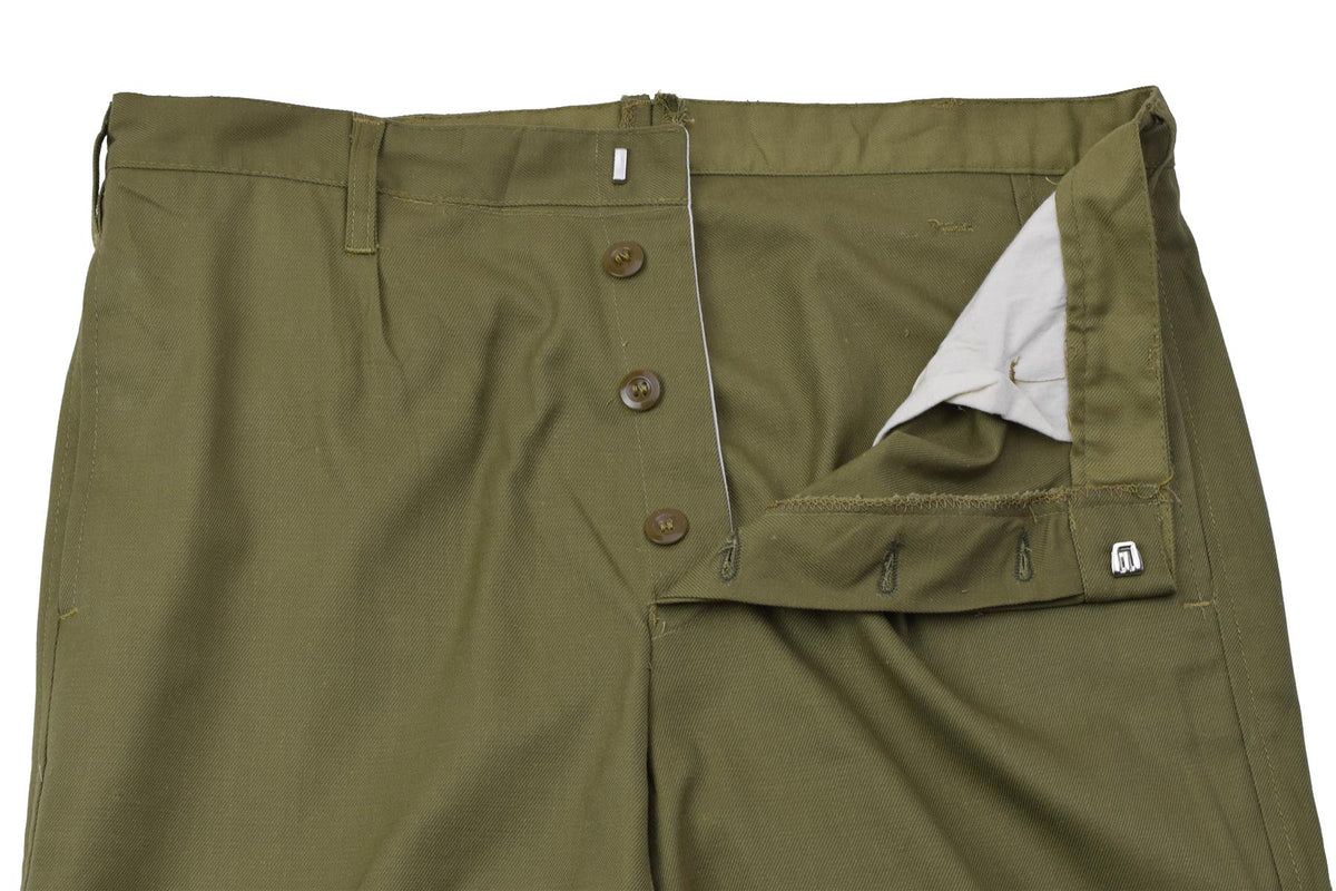 Pantalon de travail sur le terrain de l'armée roumaine originale Poignets à cordon réglables Olive