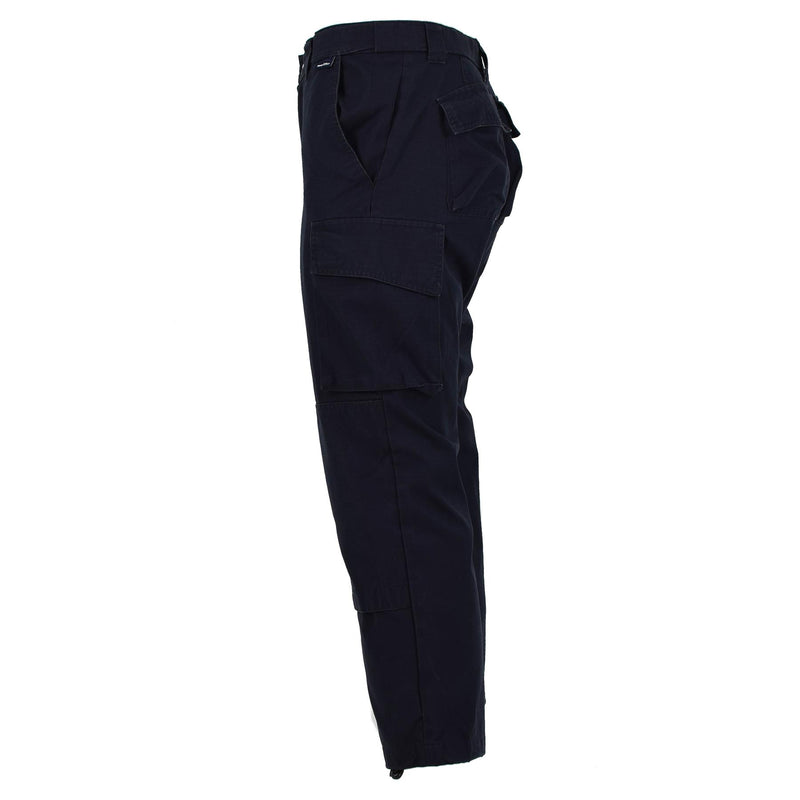 Pantalon ripstop de police britannique authentique, pantalon bleu excédentaire