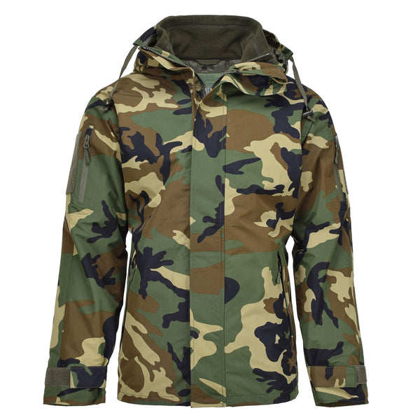 Veste d'hiver doublée style militaire GEN II MIL-TEC Parka softshell camouflage boisé