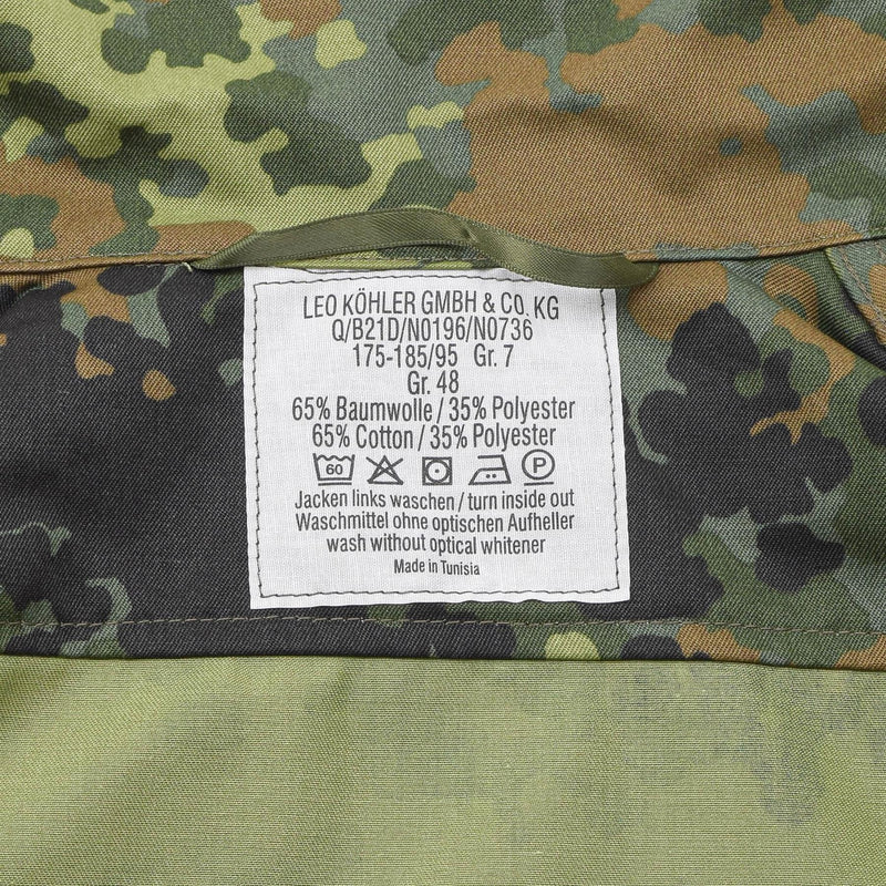 Chemises militaires tactiques Leo Kohler, veste de combat légère camouflage flecktarn BW