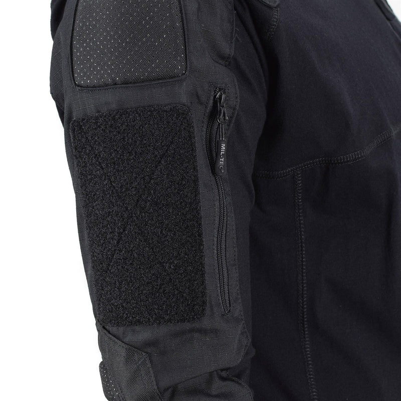 Chemise de combat tactique durable de style militaire de marque Mil-Tec Chimera noire